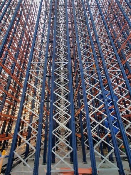 Welspun Flooring Hyderabad ASRS structure, 2021, photo 2