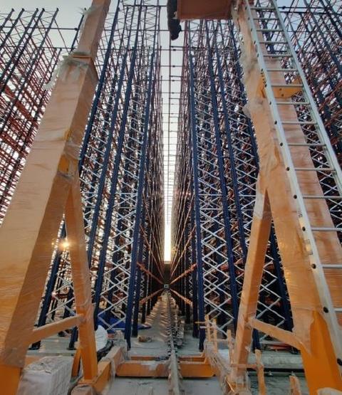 Welspun Flooring Hyderabad ASRS structure, 2021, photo 3